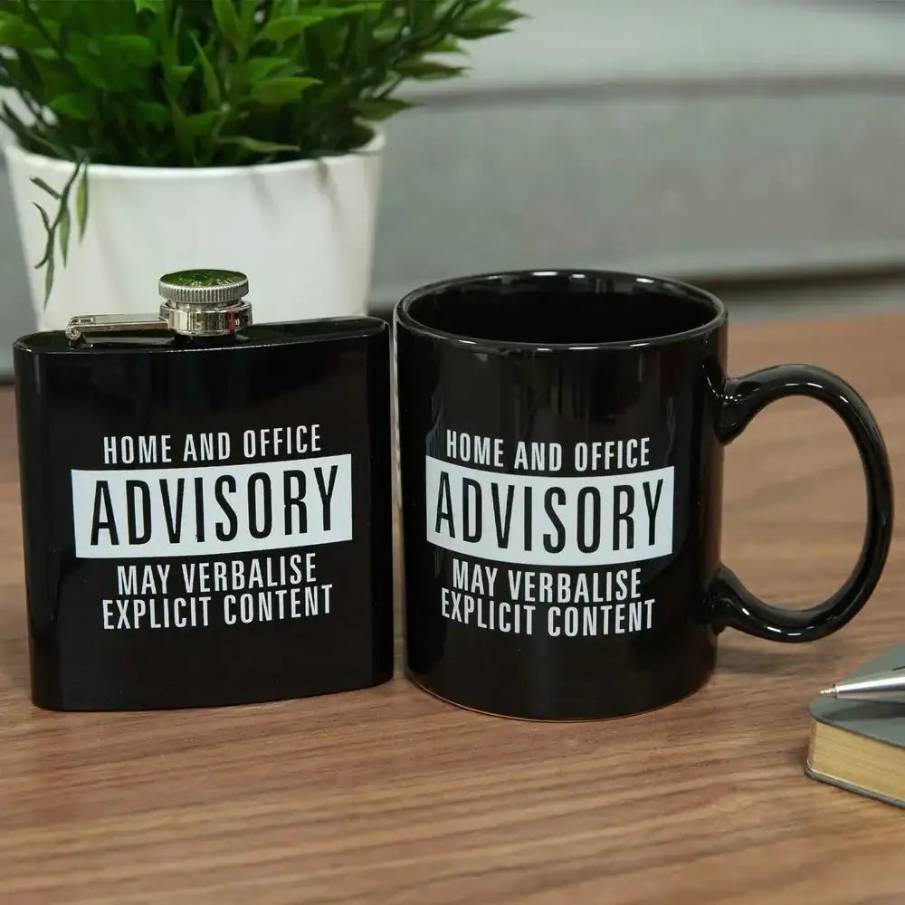 Mug and Hip Flask Set - Explicit Content