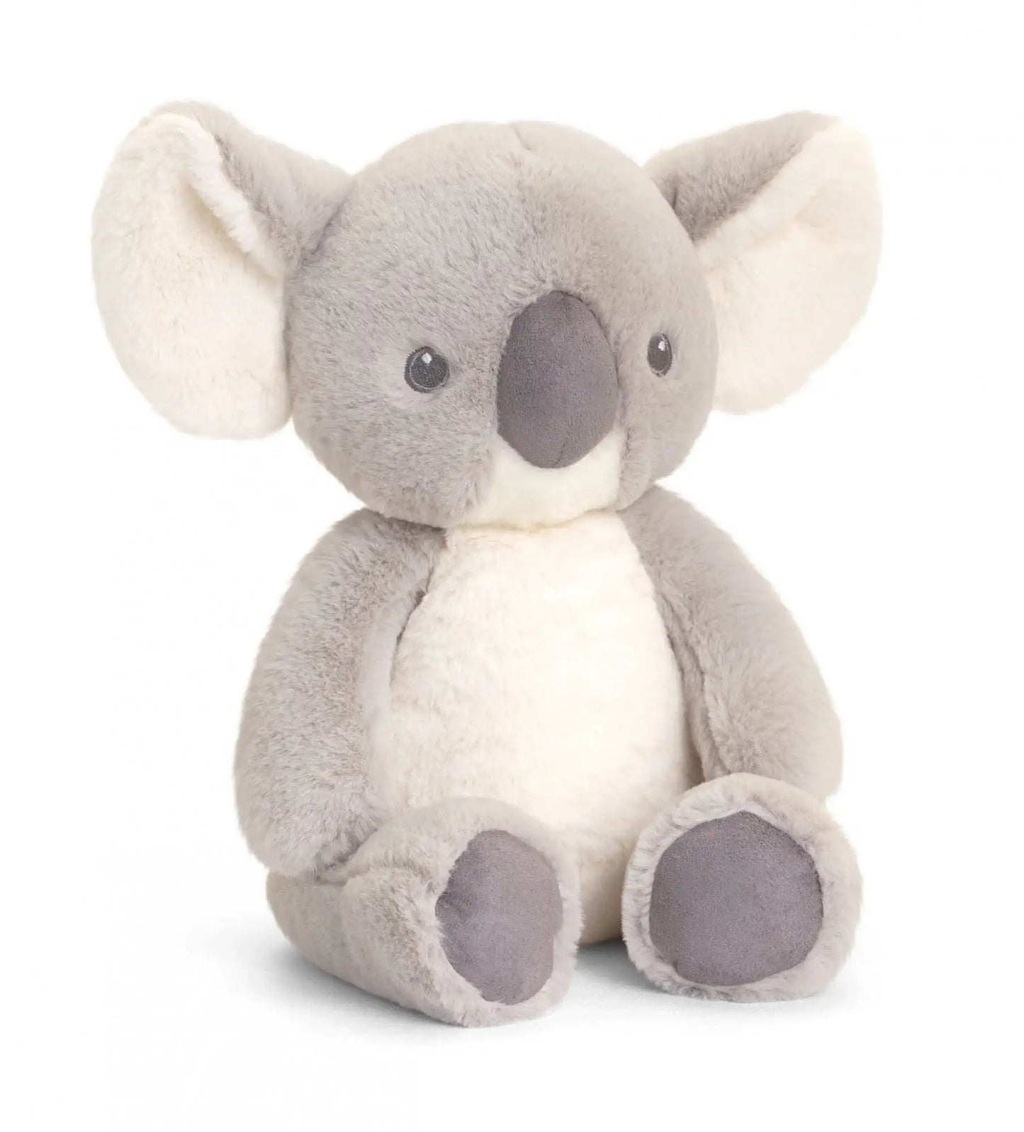 Soft gray and cream koala plush toy, perfect for baby gifts or nursery décor