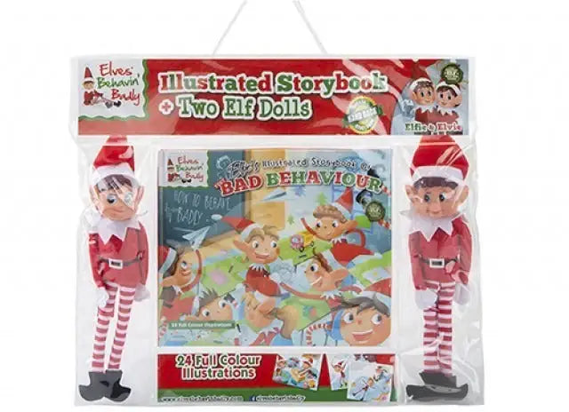 Illustrated Elf Book Set With Two 10 Inch Elf Dolls