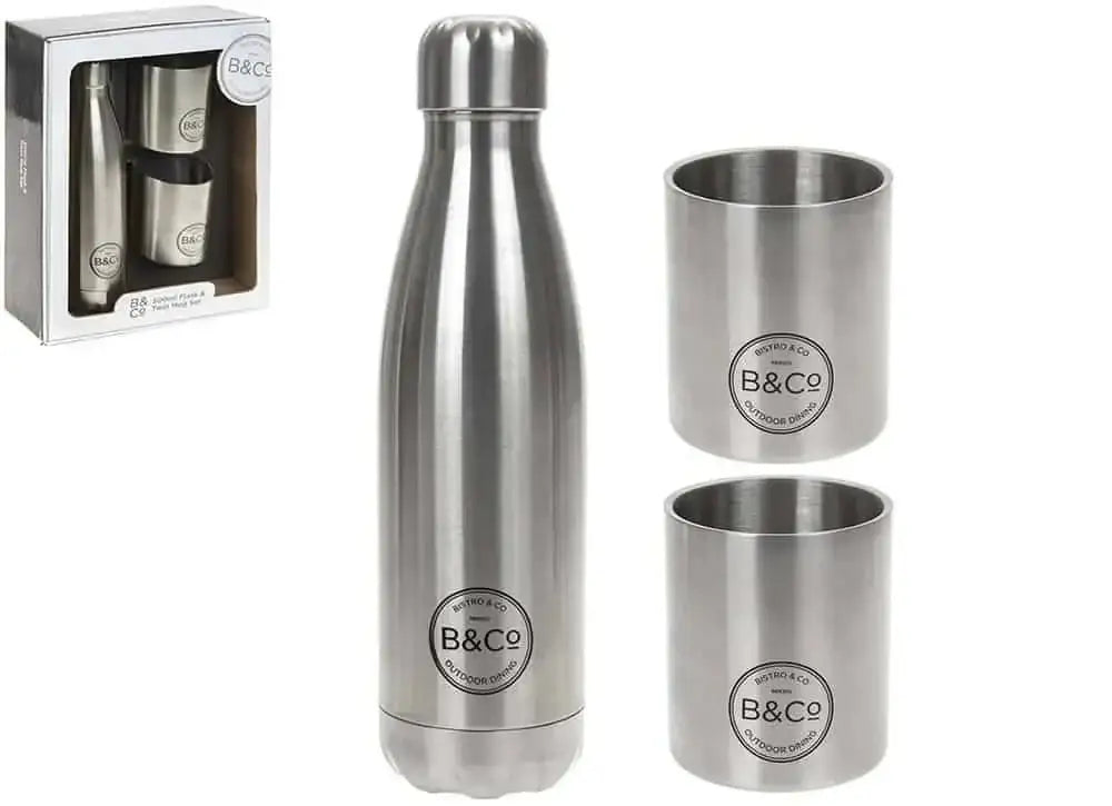 BandCo Thermal Flask Bottle (500ml) and 2 x Beakers (250ml)