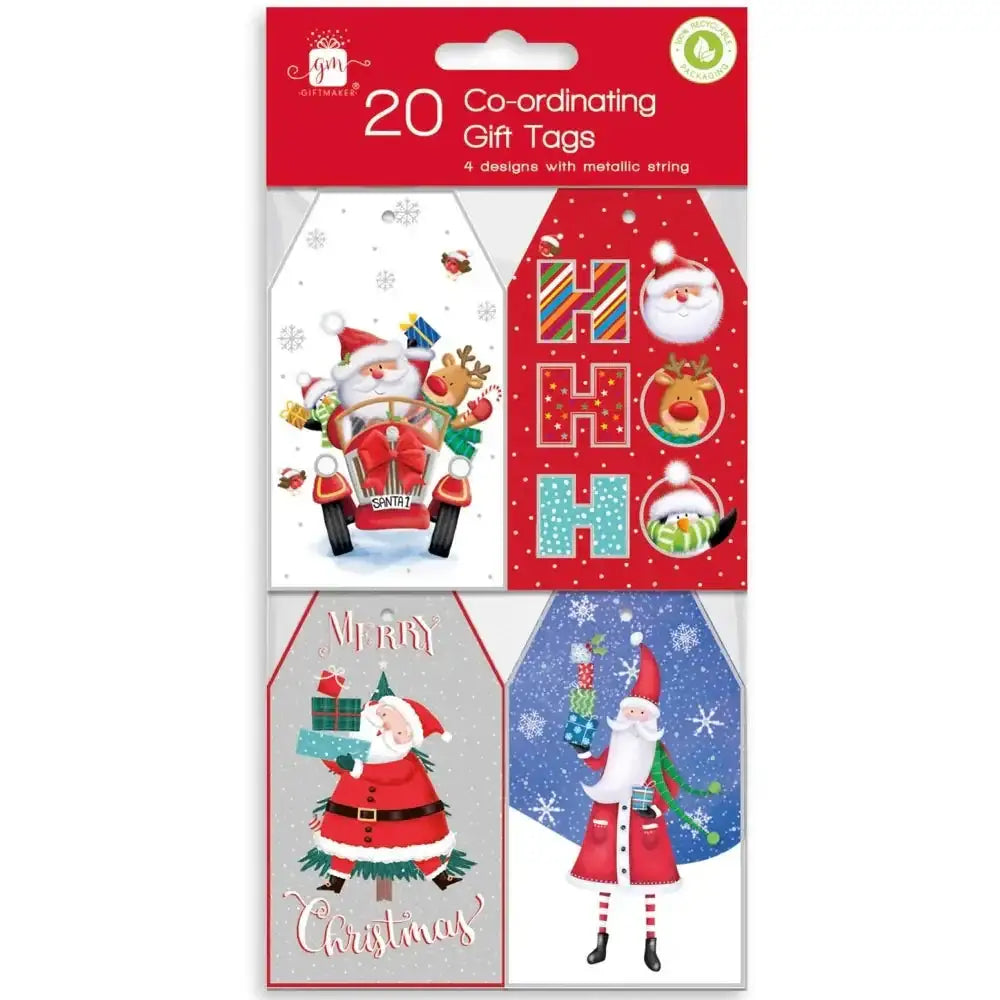 Santa and Friends Christmas Tags (Pack of 20)