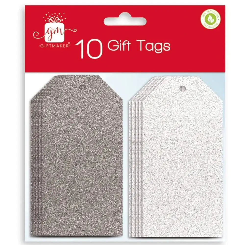 Light and Dark Silver Gift Tags (Pack of 10)