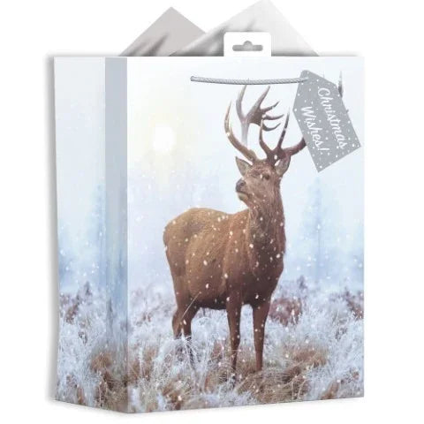Large Christmas Stag Gift Bag