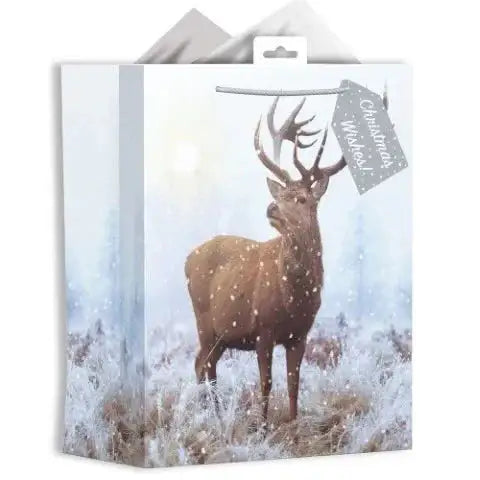 Large Christmas Stag Gift Bag