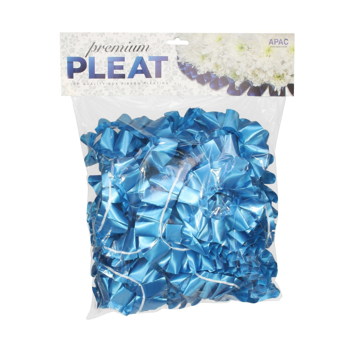Discover the Premium Royal Blue Pleat Ribbon (50mm x 10m) at Bristow Direct