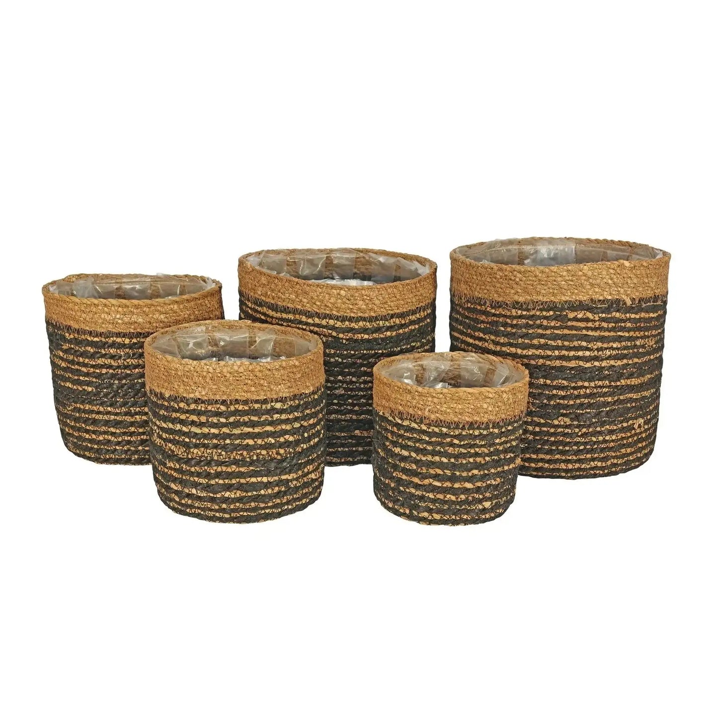 Set of 5 Hogla and Jute Rope with Liner