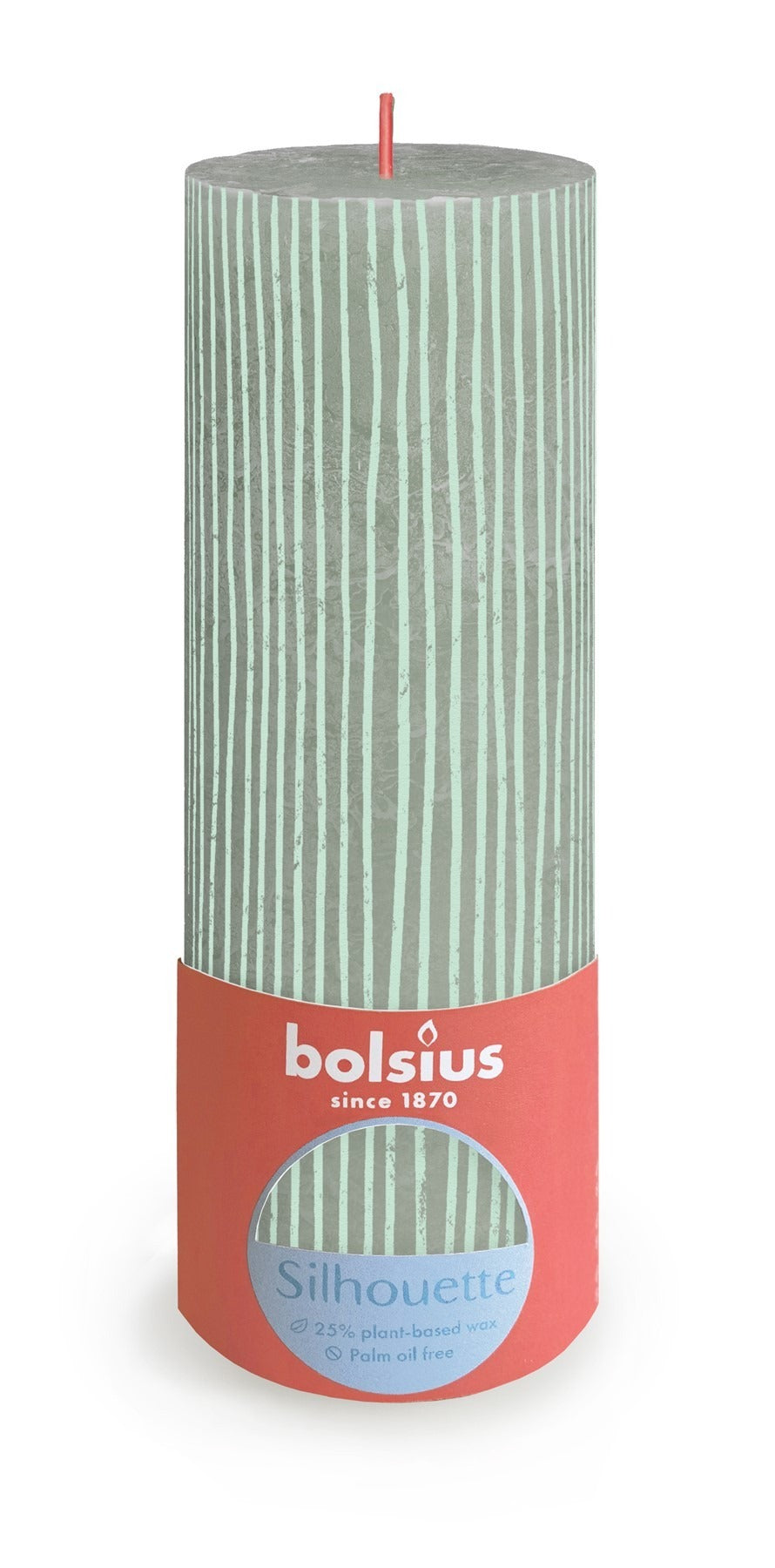 Discover the Jade Green Bolsius Rustic Silhouette Pillar Candle (190 x 68mm) at Bristow Direct