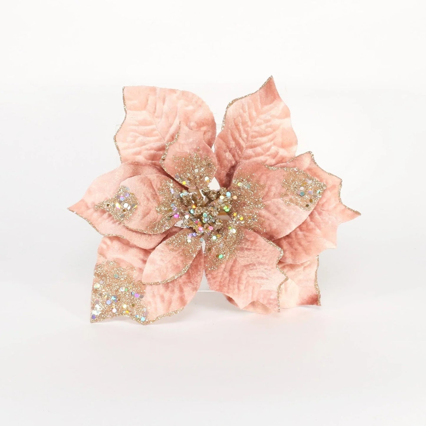 Rose Gold Poinsettia with Clip