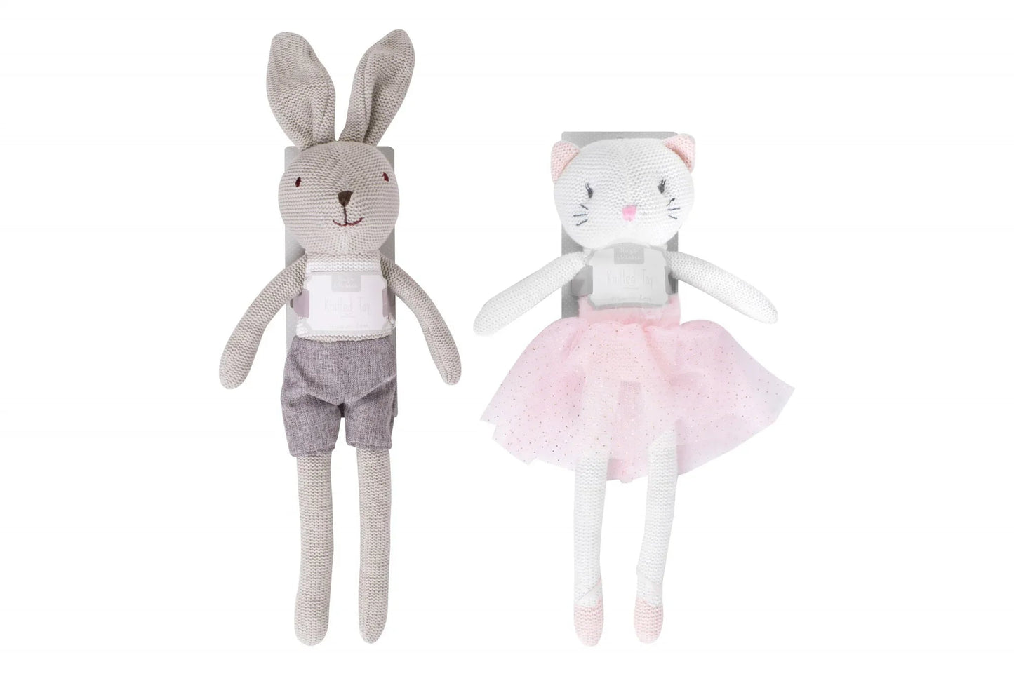 Assorted Knitted Bunny & Cat (40cm)