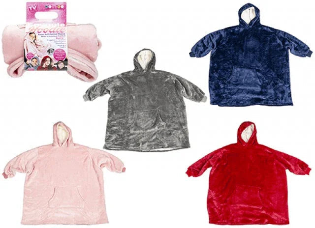 XLarge Super Soft Snuggle Hoodie Full Card Wrap (4 Asst Colours)