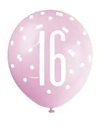 Assorted All Over Print 16th Latex Balloon