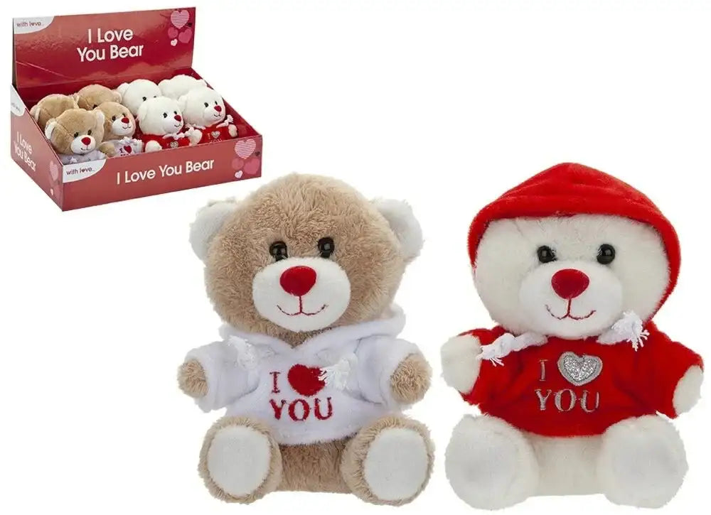 I Love You Bear with Hoodie (5 Inch)