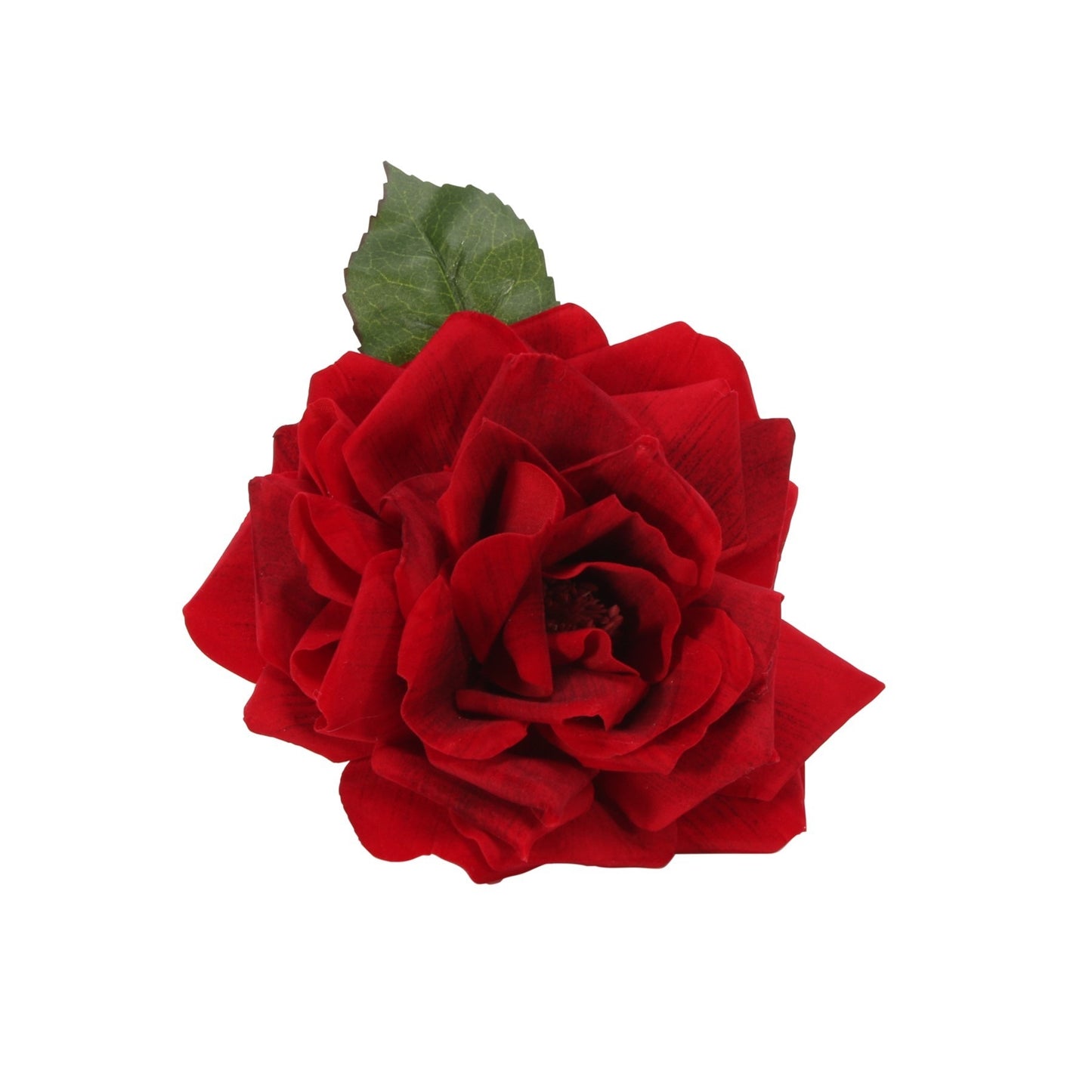Red Plush Rose with Clip