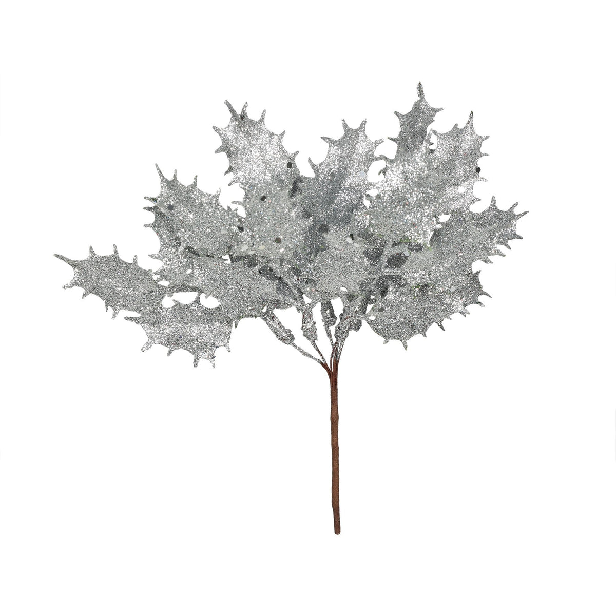 Discover the Silver Glitter Holly Pick (H20cm) at Bristow Direct