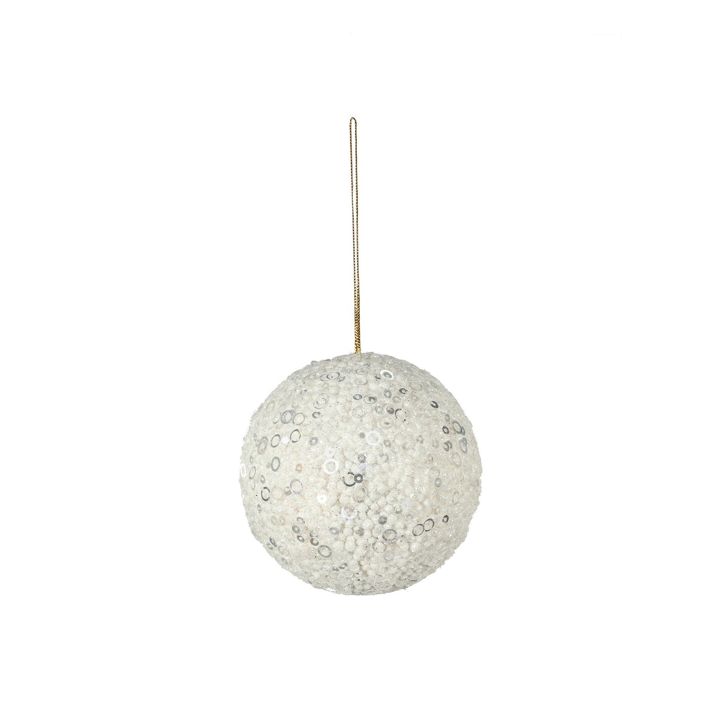Discover the Winter Wonderland White Glitter Bauble (Dia10cm) at Bristow Direct