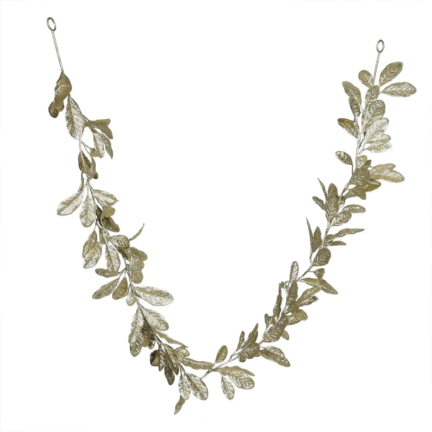 Gold Glitter Leaf Garland (L173cm)