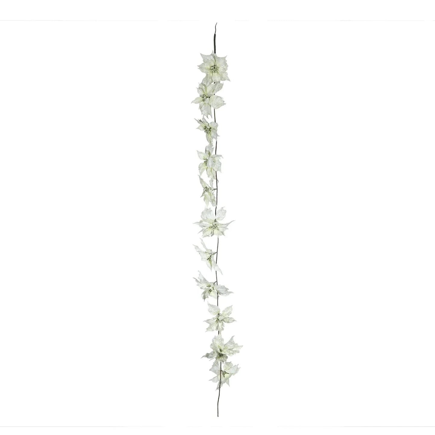 Cream Poinsettia Garland (L180cm)