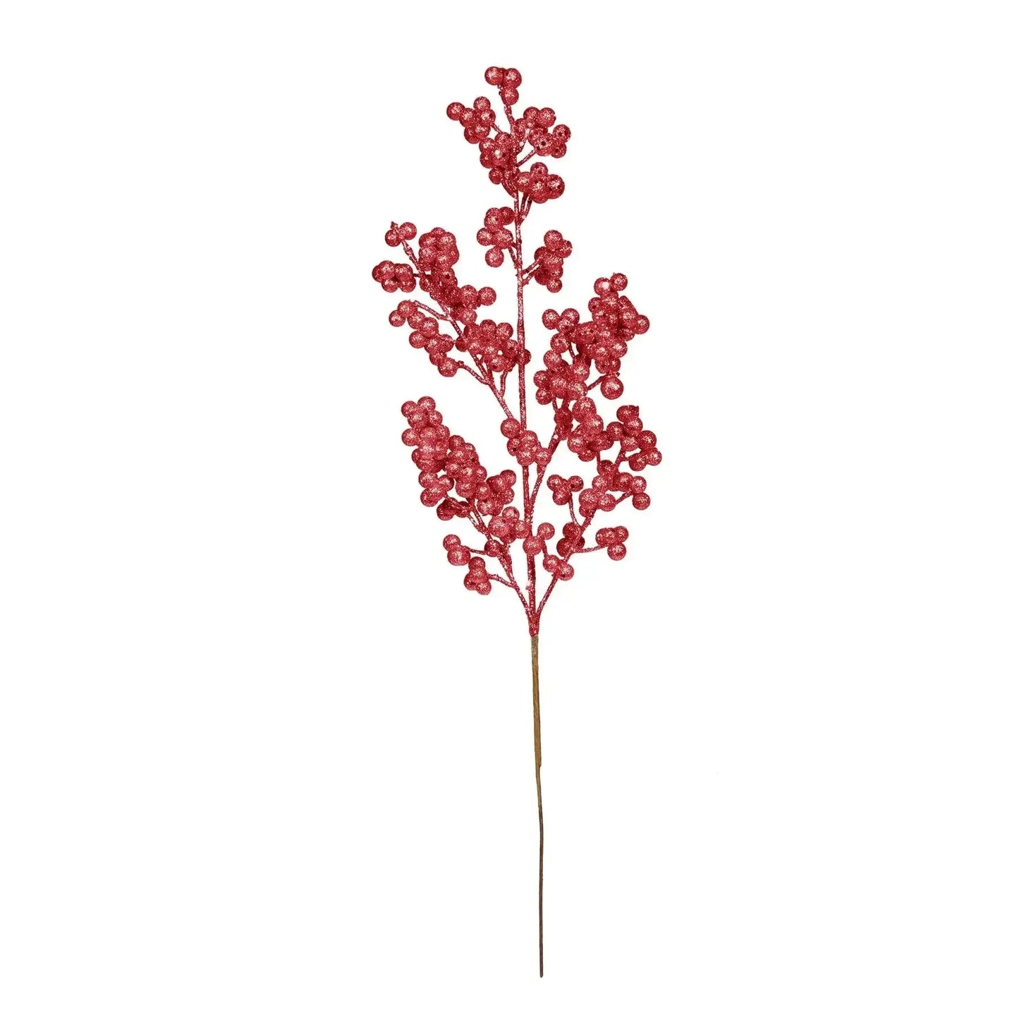 Red glitter berry stem for festive home décor and gift arrangements