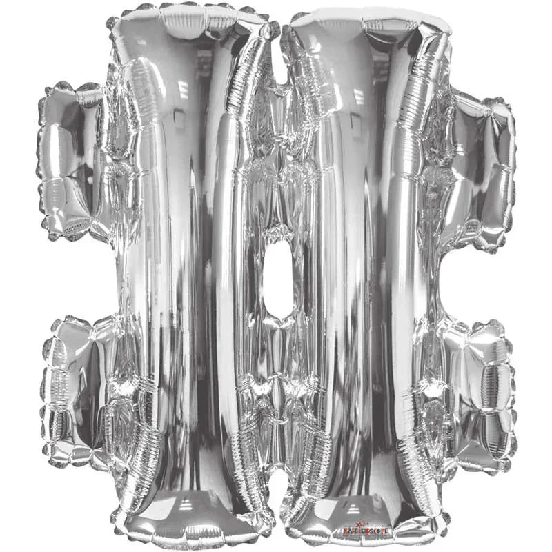 14" Letter Balloon Airfill - # - Silver