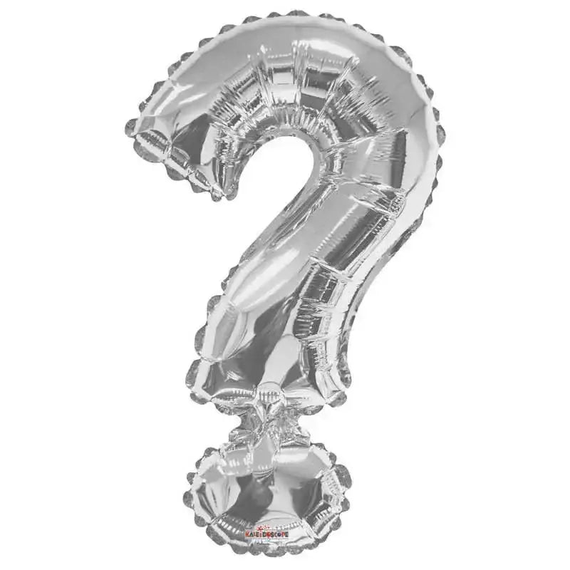 14 Inch Letter Balloon - Question Mark ? - Silver