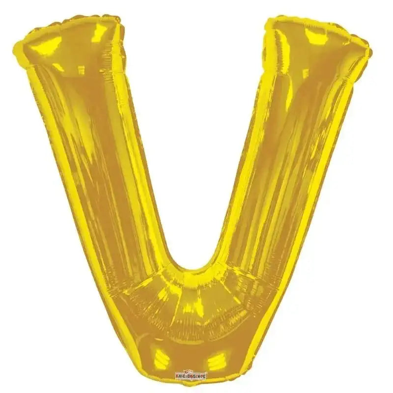 34 Inch Letter Balloon - V - Gold