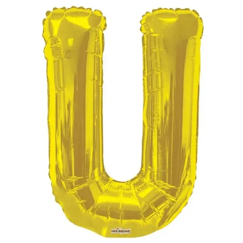 34 Inch Letter Balloon - U - Gold