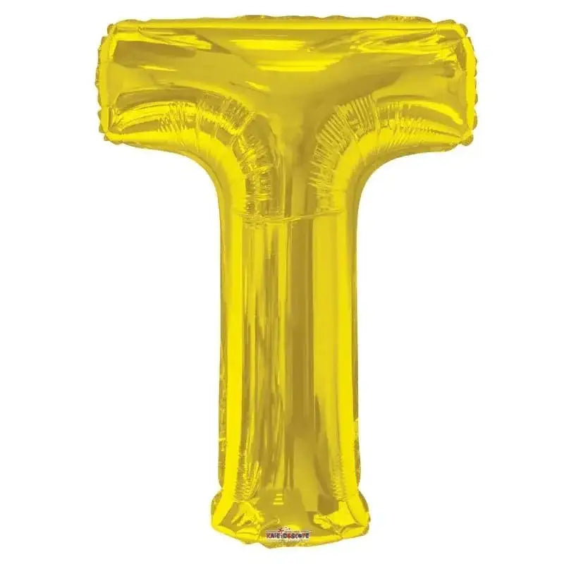 34 Inch Letter Balloon - T - Gold