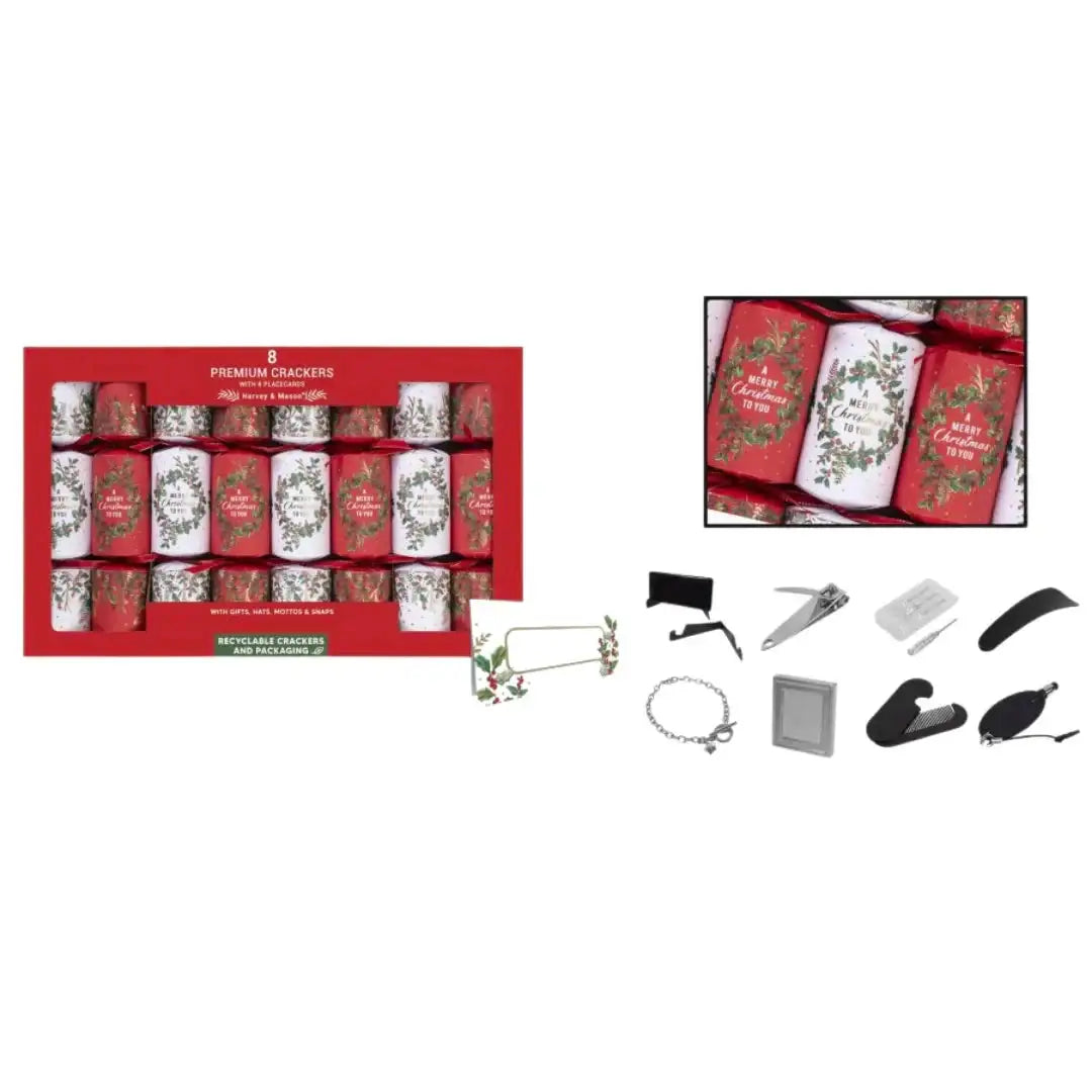 8 Premium Wreath Crackers (12.5Inch)