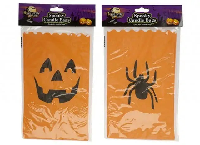 Halloween Pumpkin and Spider Candle Bags