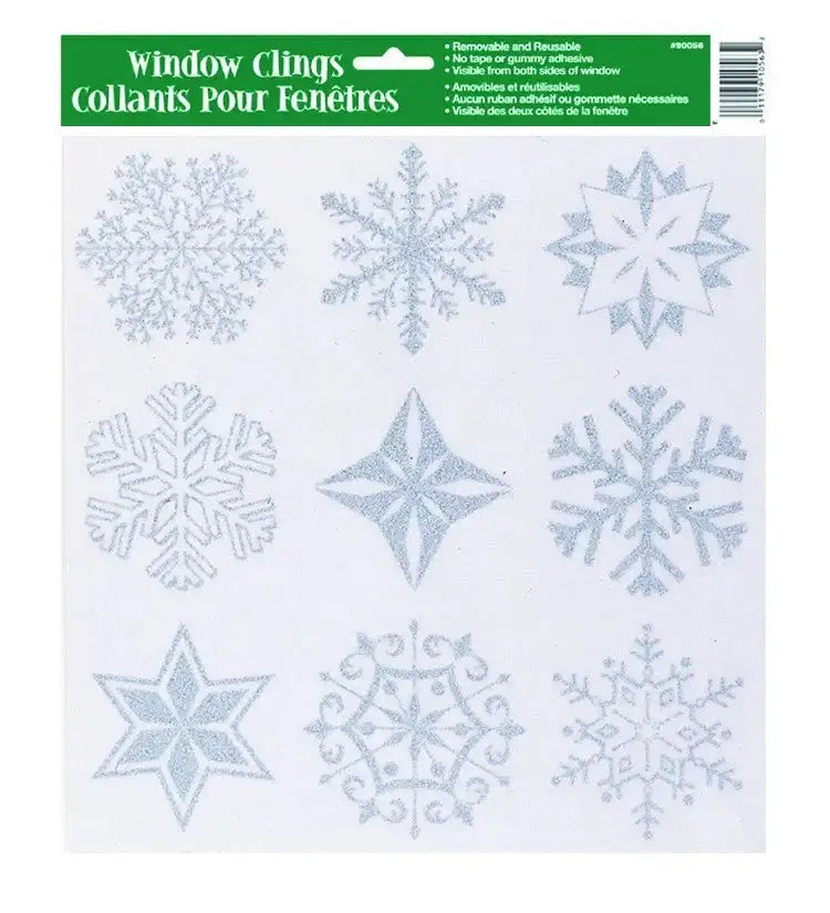Glitter Snowflake Window Stickers