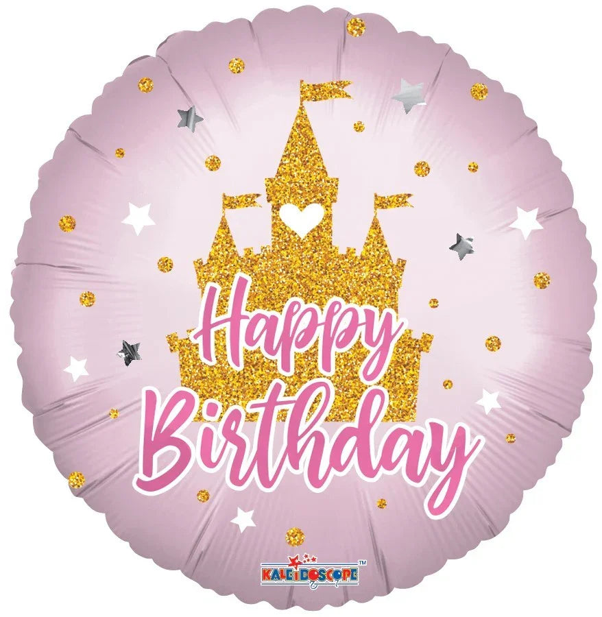 ECO 18inch Metallic Castle Birthday Balloon