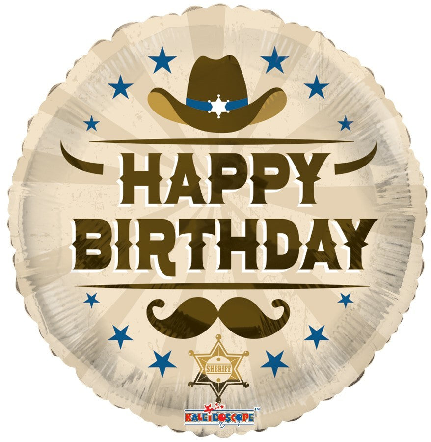 ECO 18inch Cowboy Birthday Balloon
