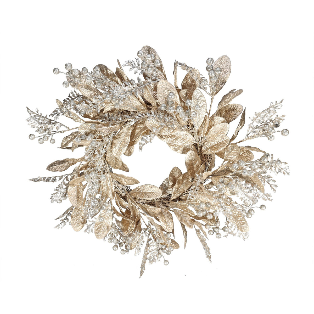 Discover the Gold Berry and Leaf Wreath (Dia56cm) at Bristow Direct
