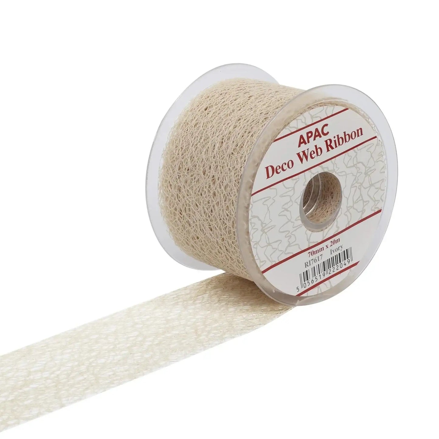 Ivory Deco Web Ribbon (70mm x 20m)