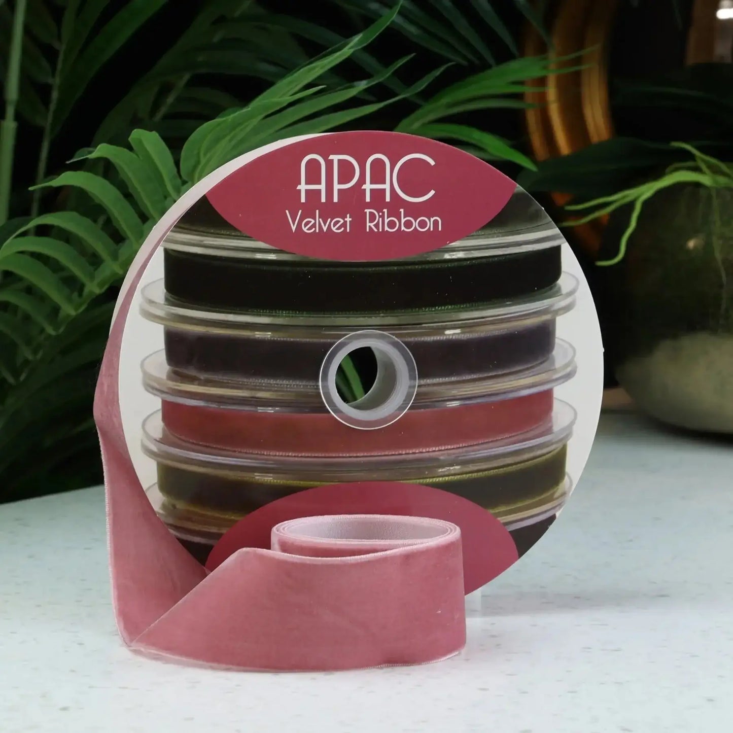 Dusky Pink Velvet Ribbon (38mm x 20m)