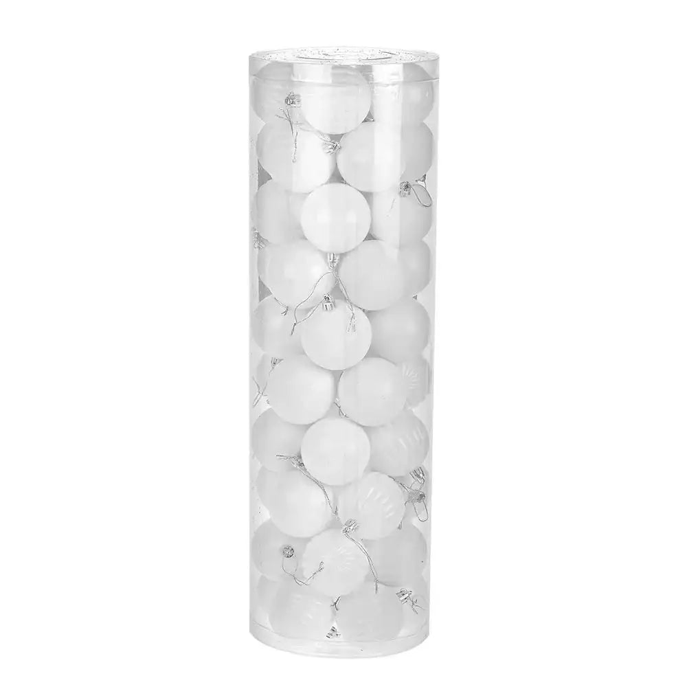 White Bauble Tube (6cm) (50 pieces)