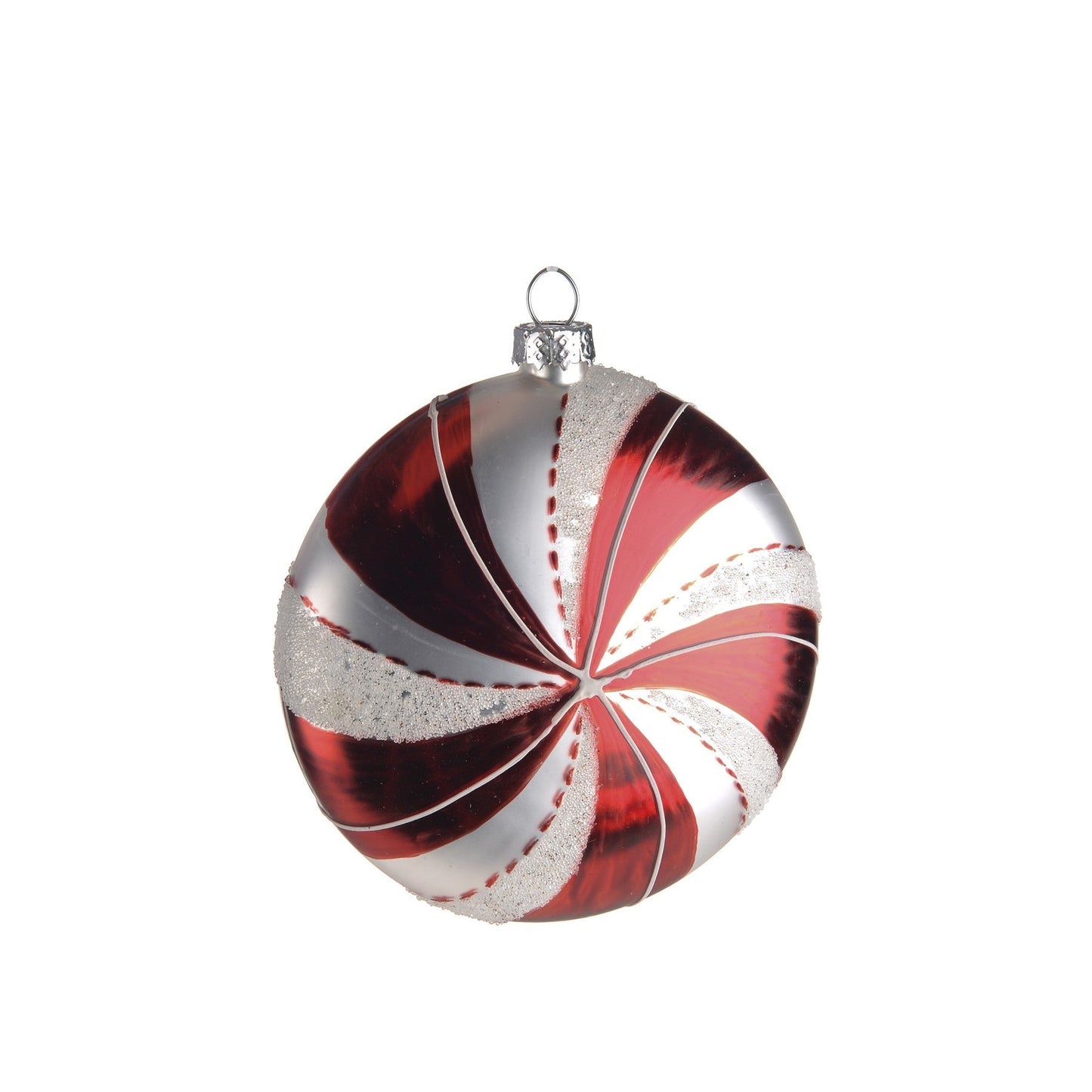 Discover the Red and White Glass Ornament (8cm) at Bristow Direct