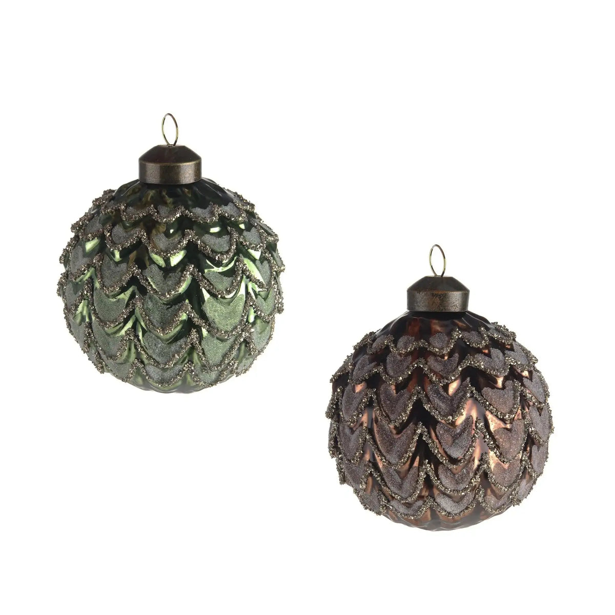 Christmas Green and Brown Bauble