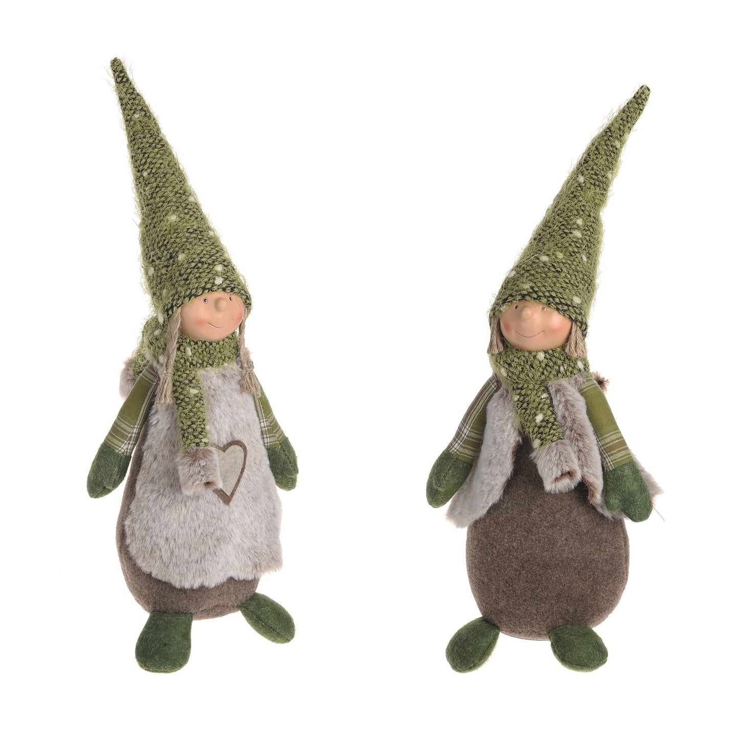 Christmas Fabric Boy And Girl Ornaments