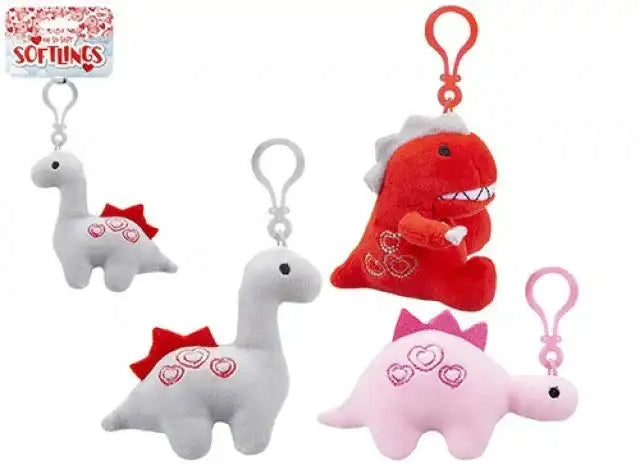 Oh So Soft Dinosaur with Clip (10cm Assorted)