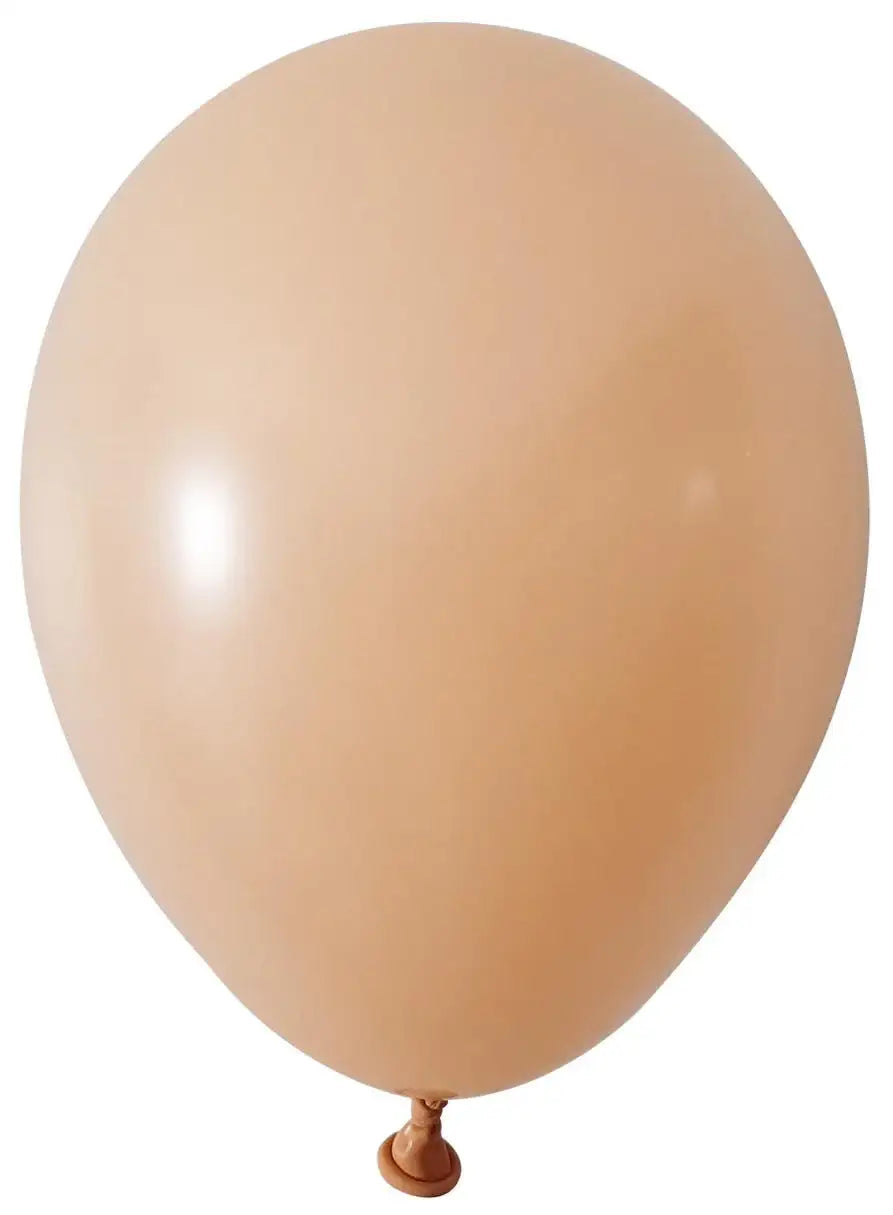 Beige Round Shape Latex Balloon - 5 Inch (Pk 100)