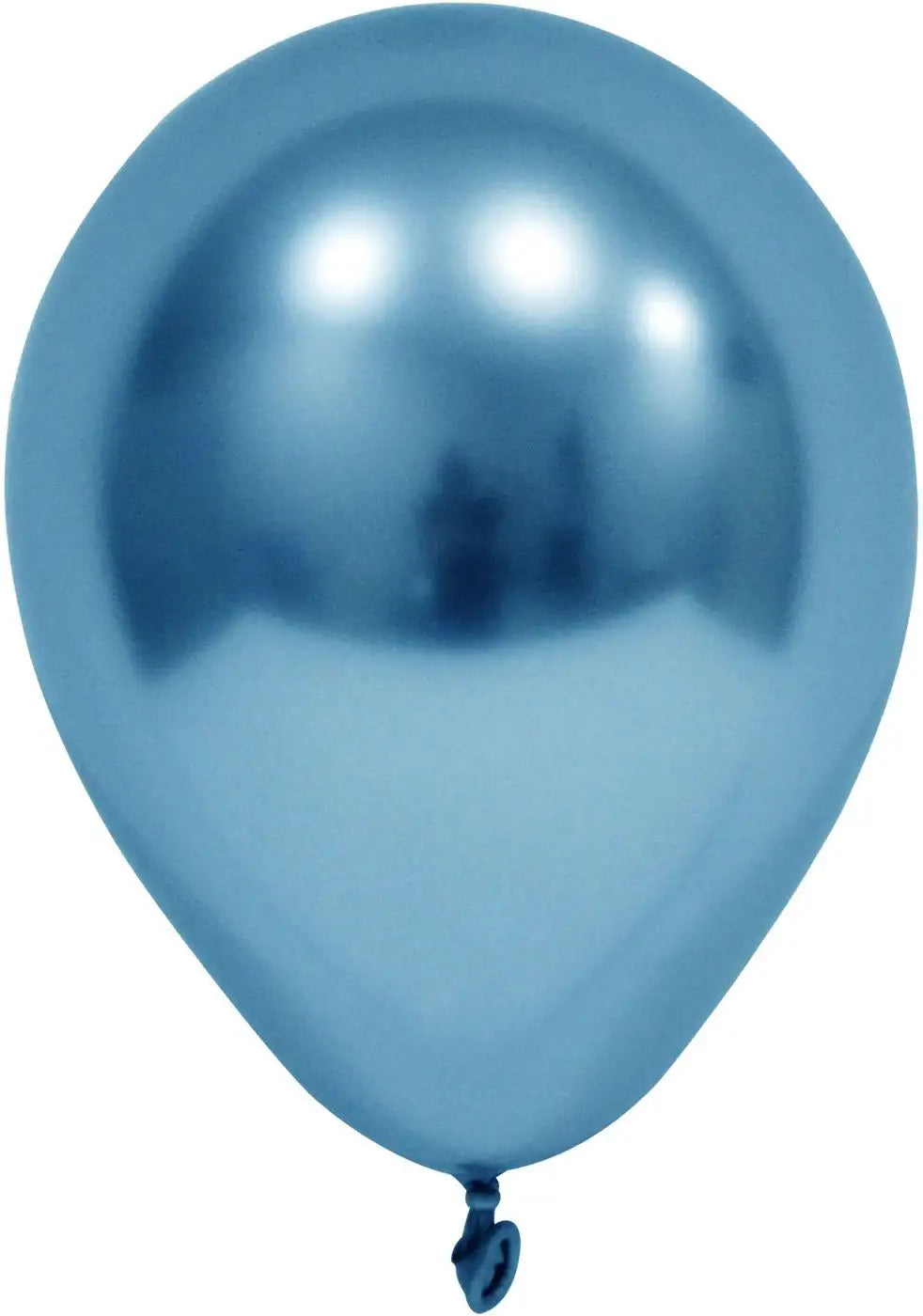 Blue Chrome Round Shape Latex Balloon - 6 Inch (Pk 50)