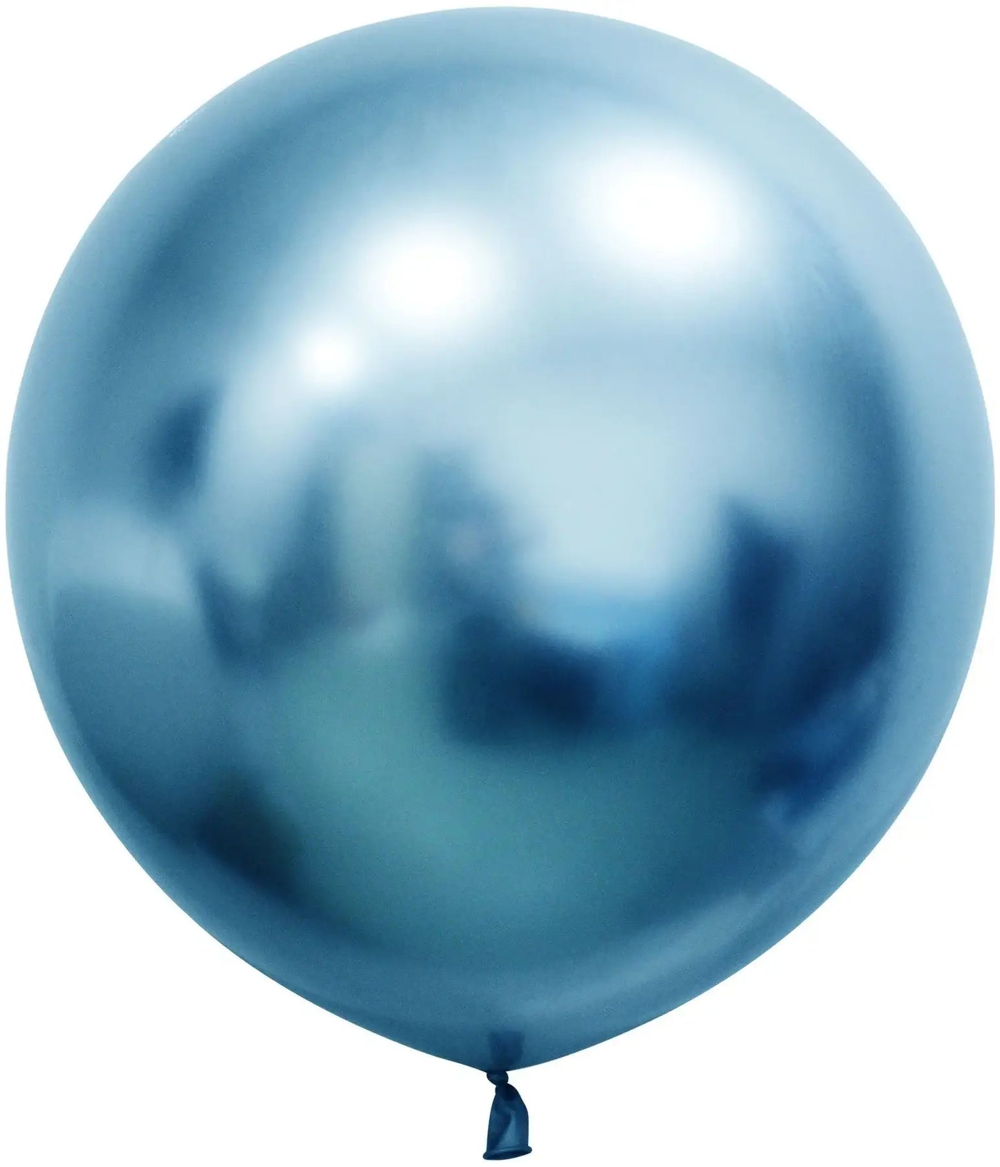Blue Chrome Jumbo Latex Balloon - 24 Inch (Pk 3)
