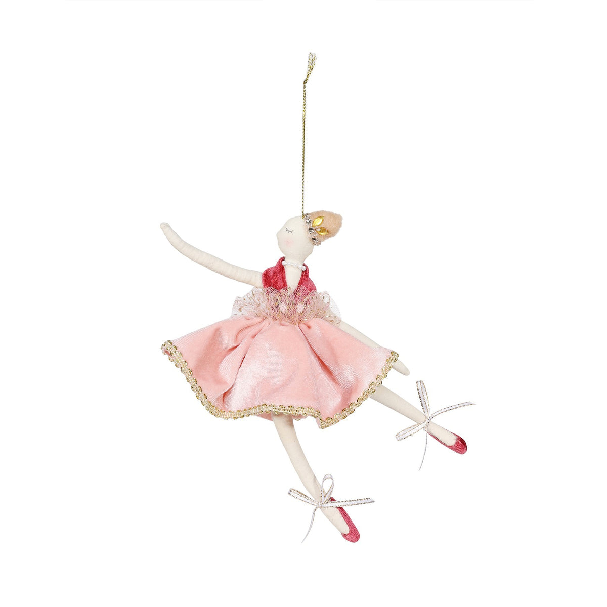 Discover the Christmas Burgundy and Pink Velvet Ballerina Hanger at Bristow Direct