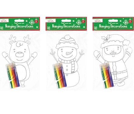 Colour Your Own Hanging Christmas Decoration (Assorted)