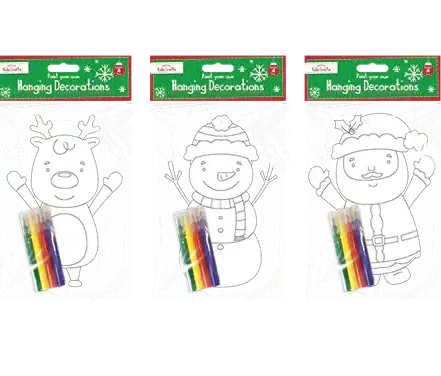 Colour Your Own Hanging Christmas Decoration (Assorted)