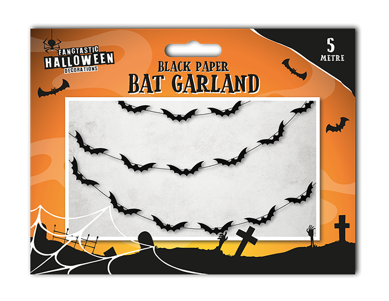 Halloween Bat Paper Garland (5m)