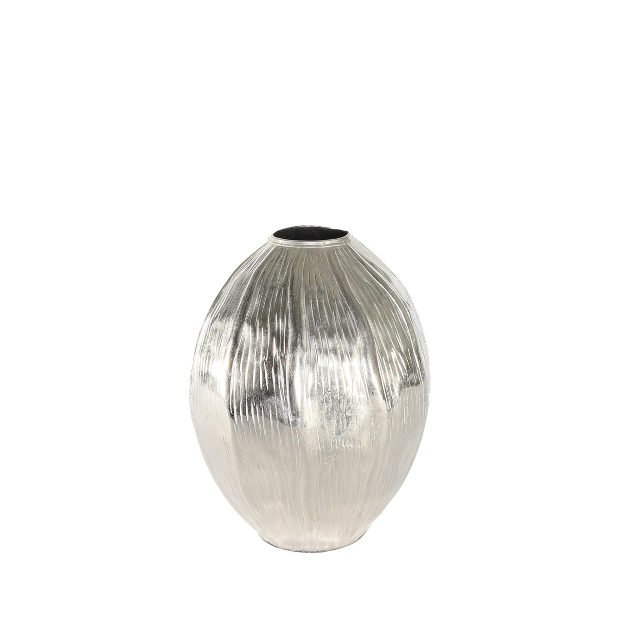 Discover the Silver Eros Seed Metal Vase (22.5cm H) at Bristow Direct