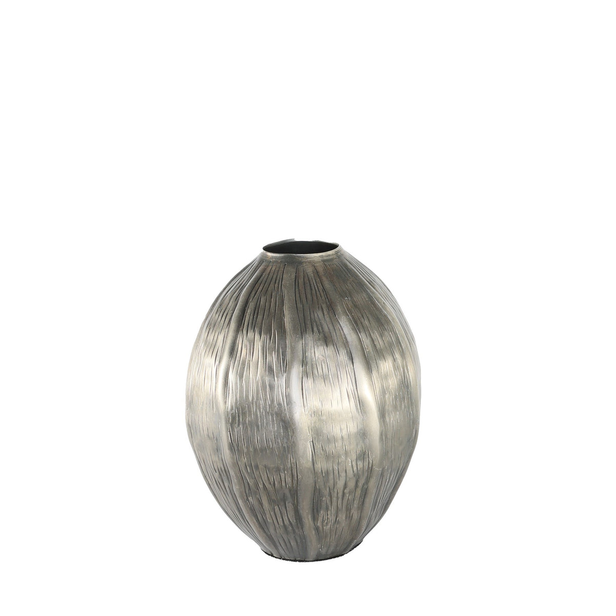 Discover the Antique Silver Seed Metal Vase (22.5cm H) at Bristow Direct