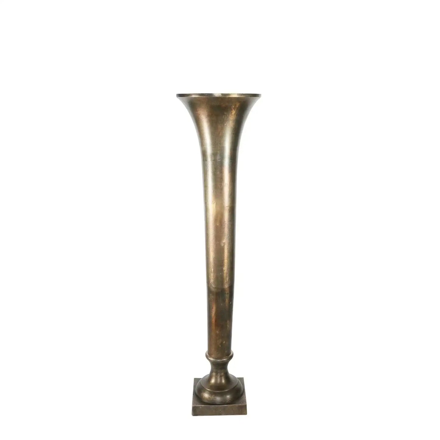 Antique Gold Poseidon Trumpet Vase (117 x 29cm)
